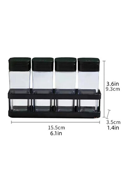 Choice Transparent Organizer Set 4-in-1 - Stackable Kitchen Bottles, Airtight...
