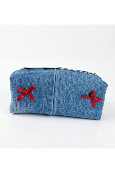 tuttobene CINY Denim Fiyonklu Pinterest Makyaj Çantası TB041