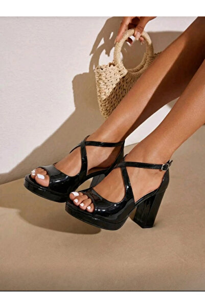 Zaira Sandale Dama cu Toc Ottilie Negre #14209 - 39