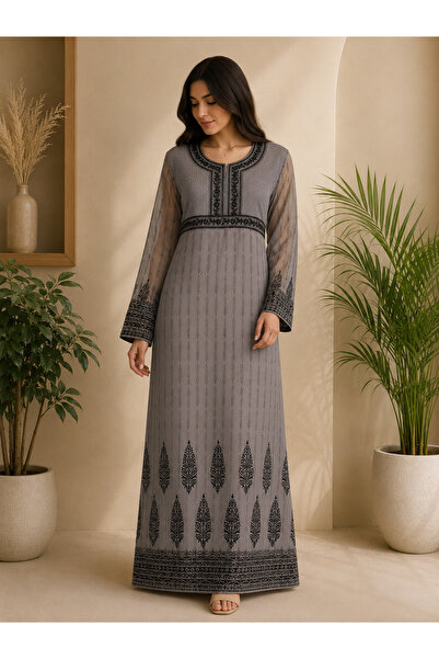 ASIAN Ftoon Chiffon Fabric Jilbab Modest Dress in Many Colors