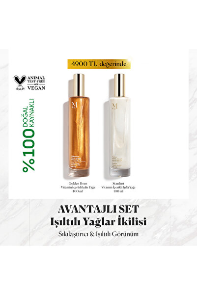 MİSBAHÇE Golden Hour & Stardust Vitamin Içerikli Işıltılı Saç Ve Vücut Yağı 1...