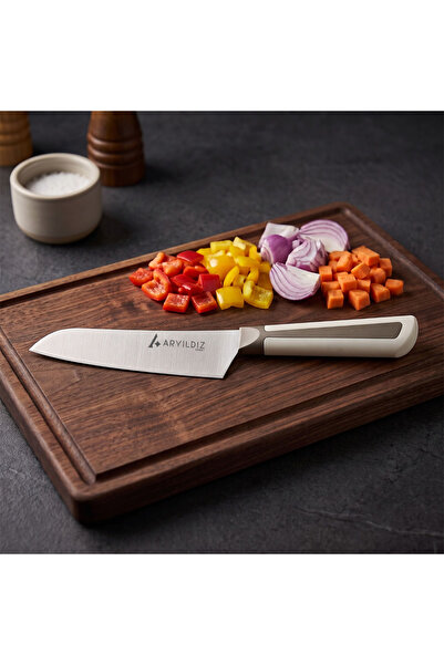 Aryıldız Plurex Santoku Bıçağı Koyu Bej 19 cm