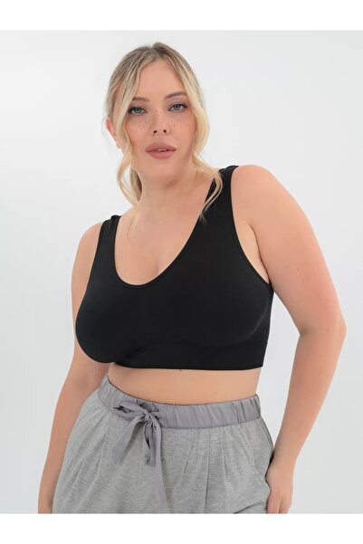 MİSTİRİK Panax Model Anti-Sagging-Korsett-BH, nahtloser BH mit Polstern, schw...