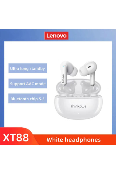 LENOVO white Original XT88 Wireless Bluetooth Earbuds Hifi Music Earphone Wit...