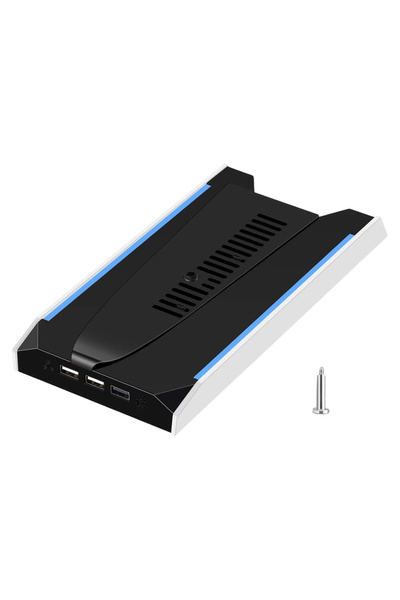 Choice حامل تبريد عمودي أسود لجهاز PS 5 Slim/PS 5 Pro مع إضاءة RGB و8 أوضاع إ...