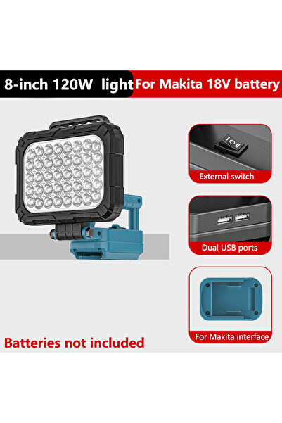 choice2 8 inch Portable Light Lantern With USB For Makita 18V Li-ion Battery ...