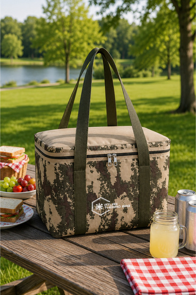 Wallery Bags 36 Litre Isı Yalıtımlı Fermuarlı Klasik Kamp Piknik Termos Sıcak...