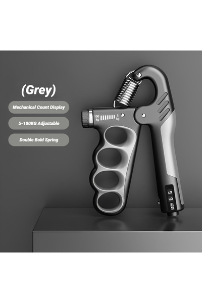 Choice Grey (Mechanical) 5-100KG Electronic Counting Adjustable Grip For Reha...