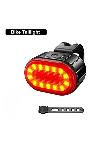Choice Tail Light 9LED Cycling Torch Type C Rechargeable Bike Flashlights Ult...