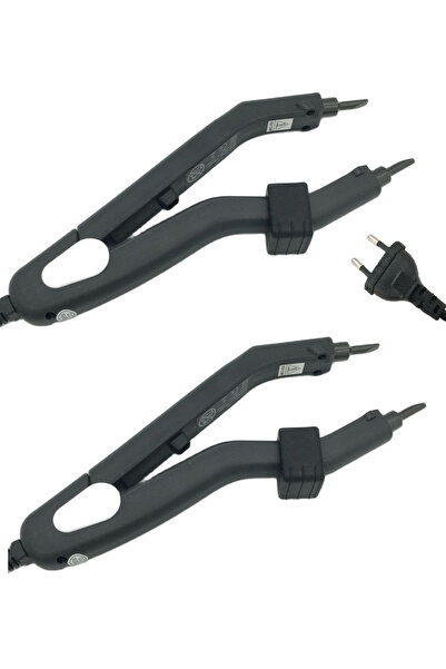 choice2 2 pcs EU plug Kit Black Heat Hair Connector KIT 220 Degree L-601 Temp...