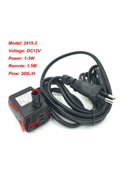 Choice EU black 2415-2 Ultra-quiet 3W AC 220V Water Pump Flow Rate Waterproof...