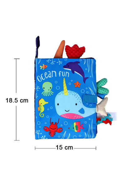 Choice18 whale 550 Baby Soft Cloth Book Black and White High Contrast Sensory...