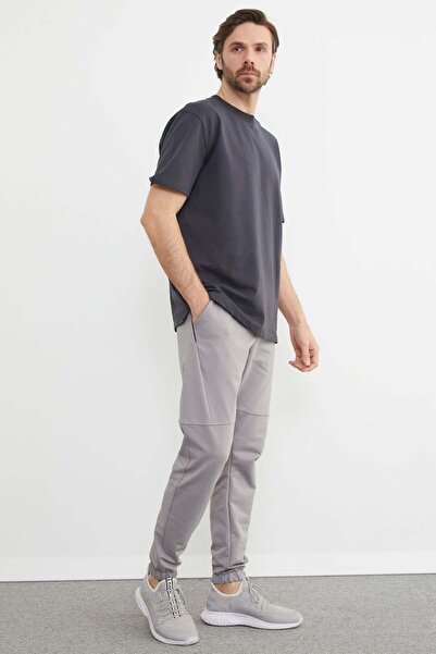 Fulla Moda Φούτερ Jogger με τύπωμα με κορδόνι στη μέση