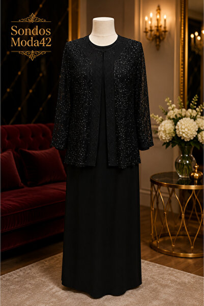 Sondos Moda42 HESNA Set elegant de rochii de seară pentru mamă, mărime mare, ...