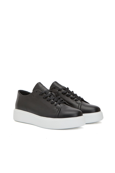 Network Siyah Kadın Deri Sneaker