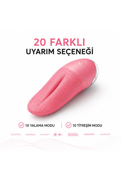 Dr.Jam - Dil Vibratör - 10 Farklı Yalama ve Titreşim Modu - G Noktası Simülatörlü