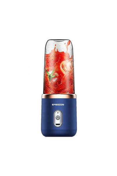 EMESZON Blender portabil pentru fructe, EMESZON ® , BLD1000, Micro USB, 6 lam...