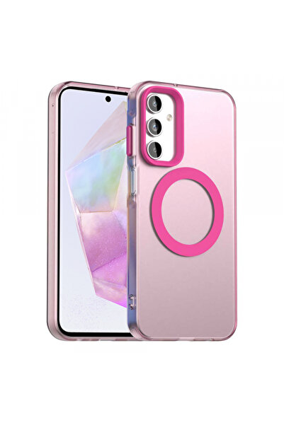 Samsung Husa MagSafe pentru Galaxy A35 5G A356, Techsuit, CandyCase, Roz