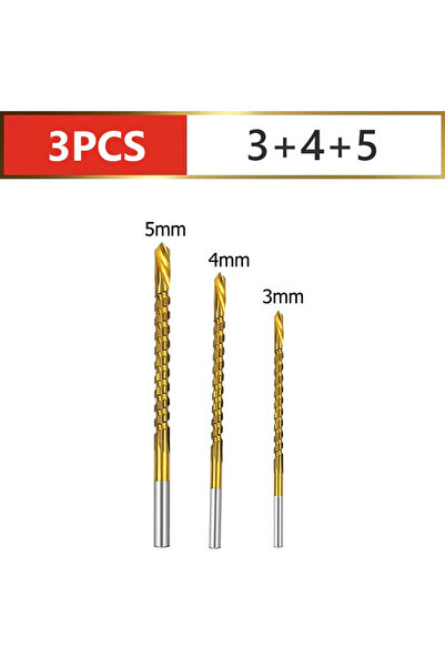 choice2 Deli 3 4 5 HSS Twist Drill Bits Set 3-8mm Serrated Grooving Cutting T...
