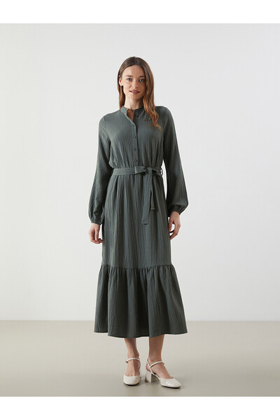 LC Waikiki Original Hakim Collared Textured Dress