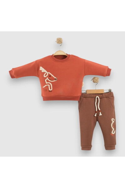 Necix's 254050 Unisex Bebek Deer Figürlüi Şardonlu 2'li Takım