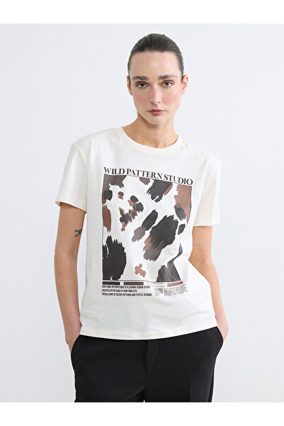 LC Waikiki Original Printed 100% Cotton Women's T-Shirt