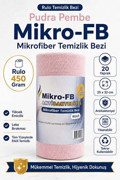 FB Cup (Rolă de 20 bucăți) Lavetă de curățare multifuncțională Micro-FB 100% ...