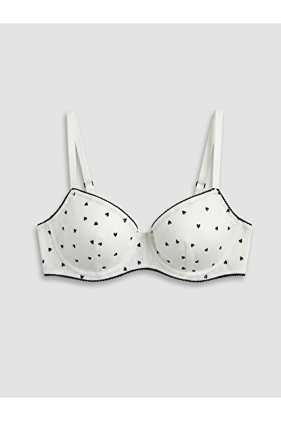 LC Waikiki Peak New Season Underwire Unpadded Heart Pattern T-Shirt Bra