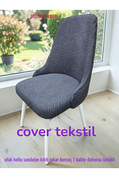 COVER TEKSTİL HALKA SANDALYESİ KOLLU MODEL Mutfak ve Salon Sandalyesi kılıfı