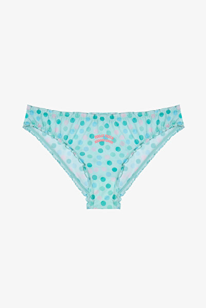 Penti Mint Mavisi Happy Puantiye Desenli Slip Külot