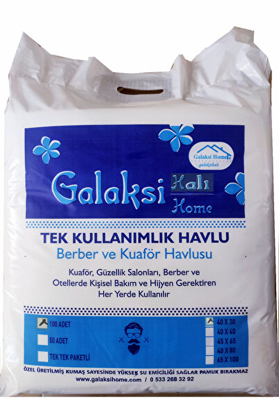 galaksihome Tek Kullanımlık Havlu 40x40  Berber Kuaför Tatil Seyahat Otel Tem...