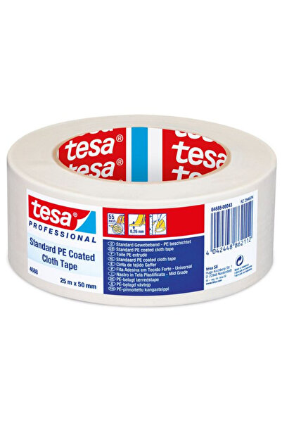 Tesa Bandă adezivă pentru reparații, alb, 25m x 50mm, - 4688