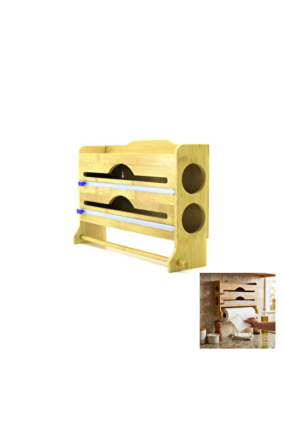 GeeS Global 2in1 = 2 stretch - 1 paper towel holder wooden bamboo stretch - f...