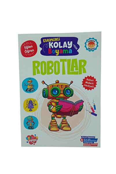 Koloni Kitap Easy Painting Robots with Activities