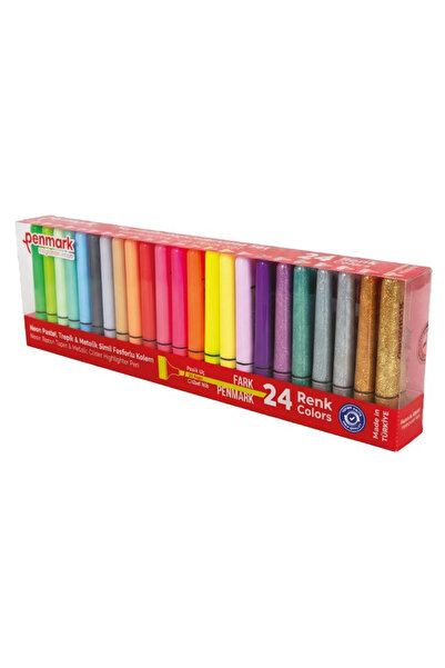 penmark Highlighter 24 Piece Superbox 6Neon+6Pastel+6Tropical+6Sim / Penmark