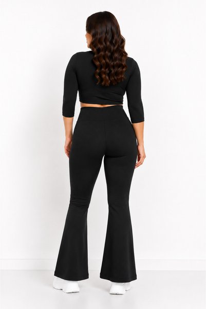 ciella Women's Plus Size High Waist Spanish Leg Diver Fabric Winter Leggings with Fleece Inside, Stretch Fabric, Lycra