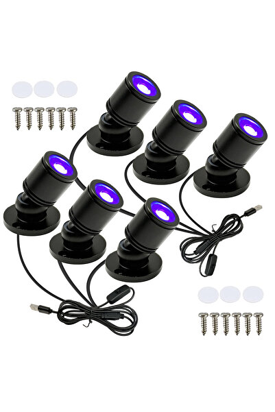 Choice 6 pcs 2/3/4/6/8 Black Light Spotlights, Ultraviolet LED Spotlights, Ca...