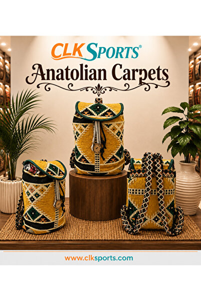 CLK SPORTS Anatolian Carpet Hand Made Design Sırt Çantası - Heybe Çanta