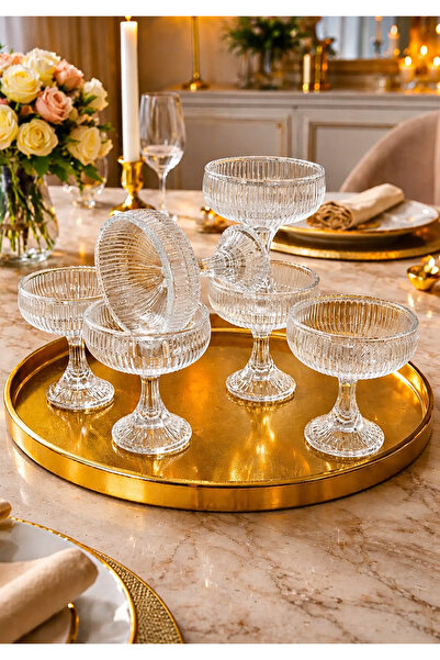 çukurova home Set of 6 Crystalized Turkish Delight Bowls - Mini Footed Coffee...