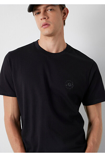 Mavi Logo Printed Black T-Shirt Regular Fit / Normal Cut 0620179-900