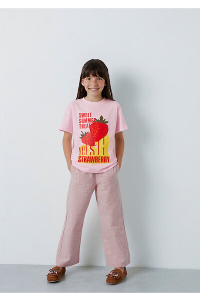 Mavi Printed Pink T-Shirt Loose Fit / Relaxed Comfortable Cut 7610432-90773