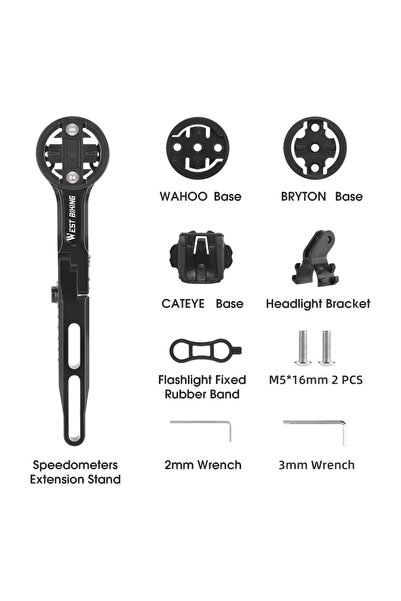 Choice 0719356 Black WEST BIKING Bike Speedometer Bracket Lightweight Integra...
