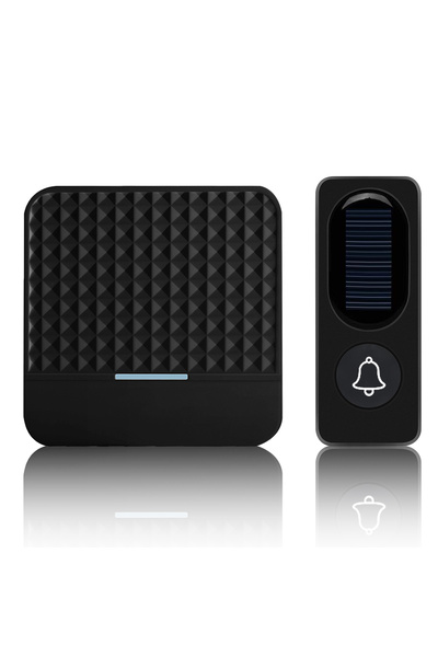 Choice4 EU Black Solar Powered Waterproof Wireless DoorBell EU US UK Plug Sma...