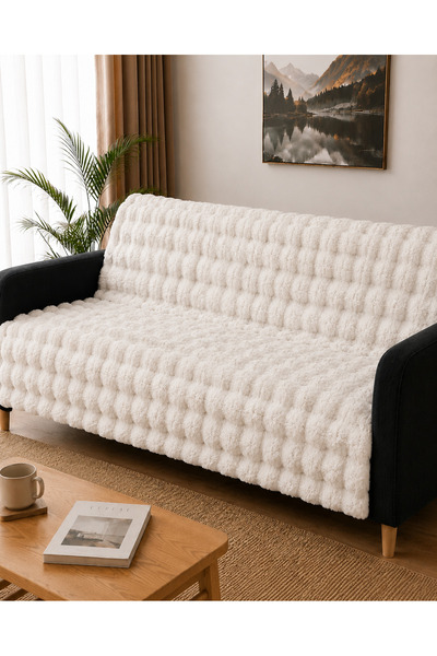 Merinos | Bubble Kaydırmaz Koltuk Örtüsü | 175x220 | Krem