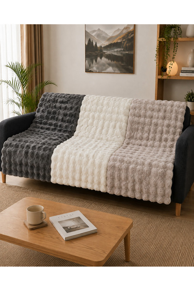 Merinos | Bubble Kaydırmaz Koltuk Örtüsü | 175x220 | Krem