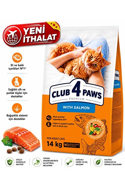 Club4Paws CLUB 4 PAWS SOMONLU YETİŞKİN KEDİ MAMASI 14 KG