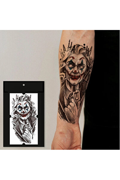 medink tattoo Gerçekci Geçici Renkli Joker ve Silah Dövme Etiket Kadın Erkek ...