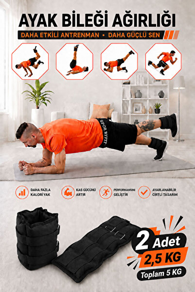 Spor Byfit 2.5 Kg Black Deluxe Comfort Hand and Foot Weight