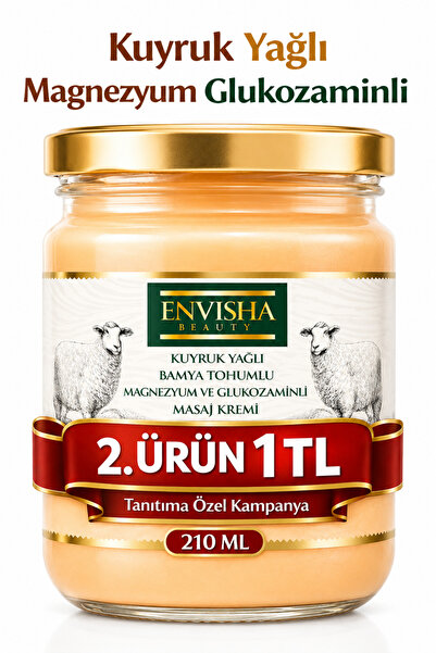 Envisha Beauty Magnezyum Glukozaminli Kuyruk Yağlı Ve Bamya Tohumlu Masaj Kre...