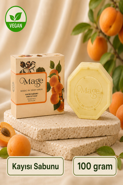 Mage Cosmetics Mage Doğal Kayısı Sabunu 100 gram 1 adet hediyelik kutuda